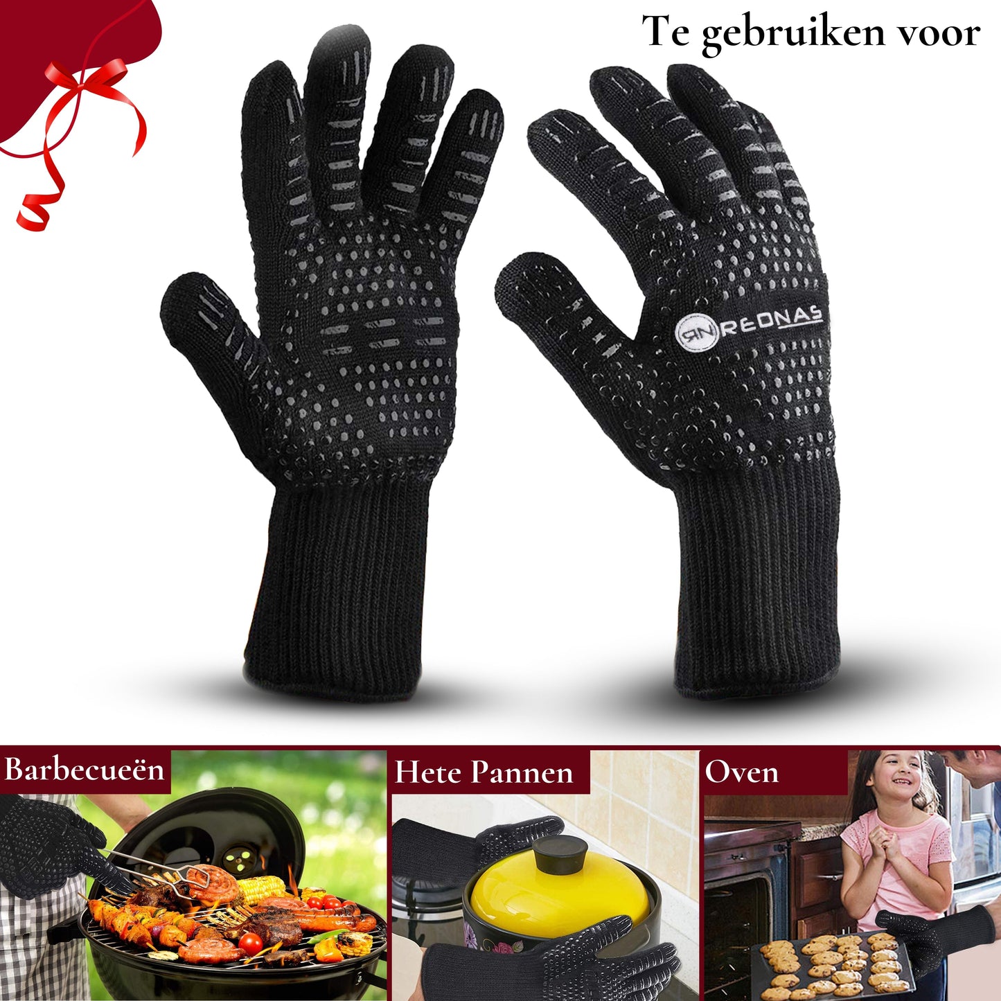 BBQ Handschoenen met Vleesklauwen incl. geschenkverpakking