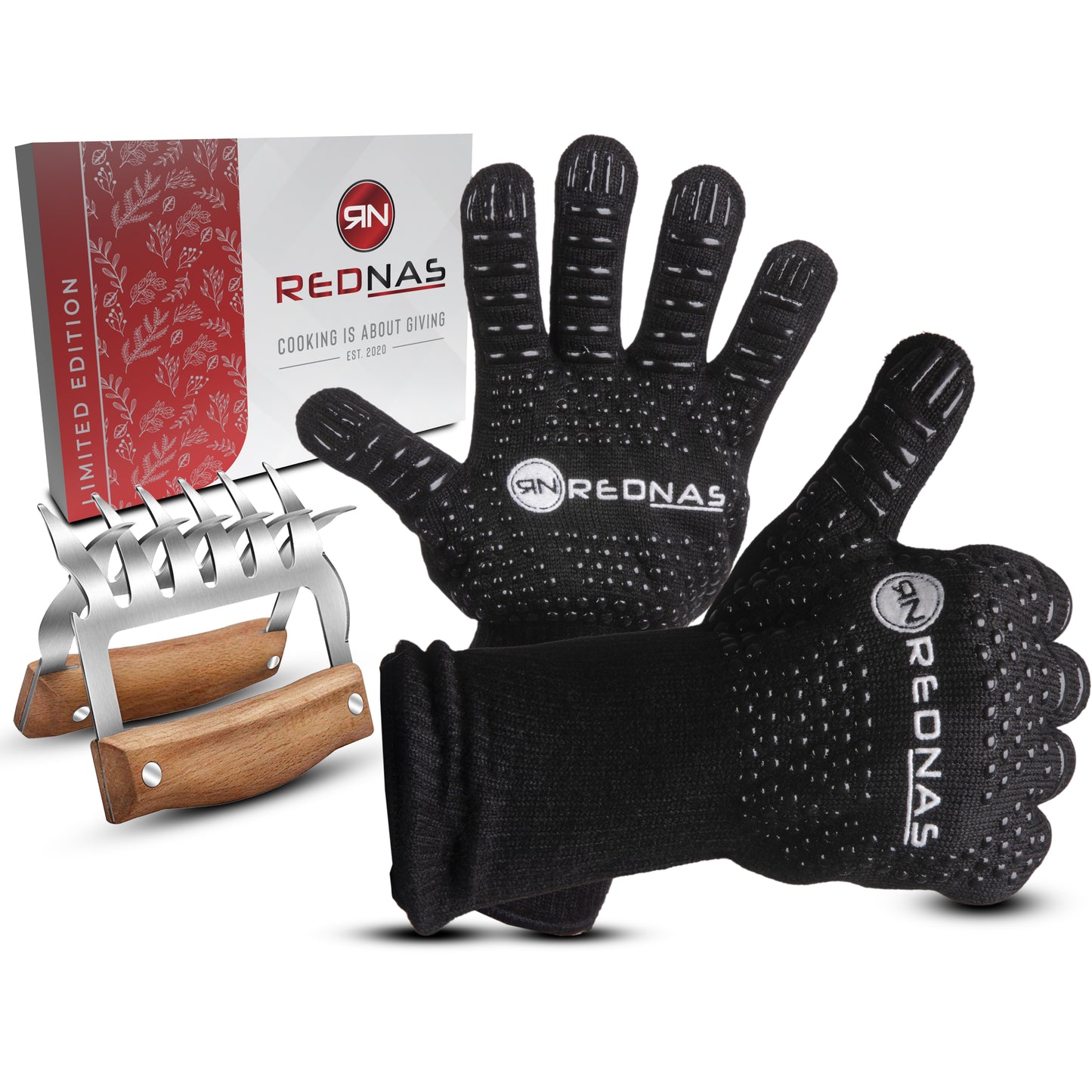 BBQ Handschoenen met Vleesklauwen incl. geschenkverpakking