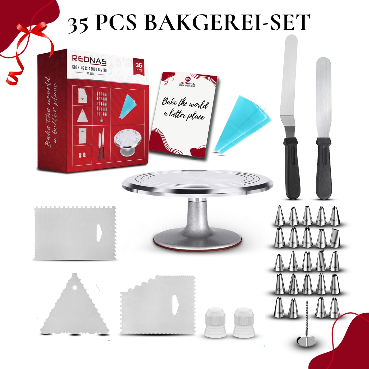 Taartplateau met Bakspullen (35stuks)