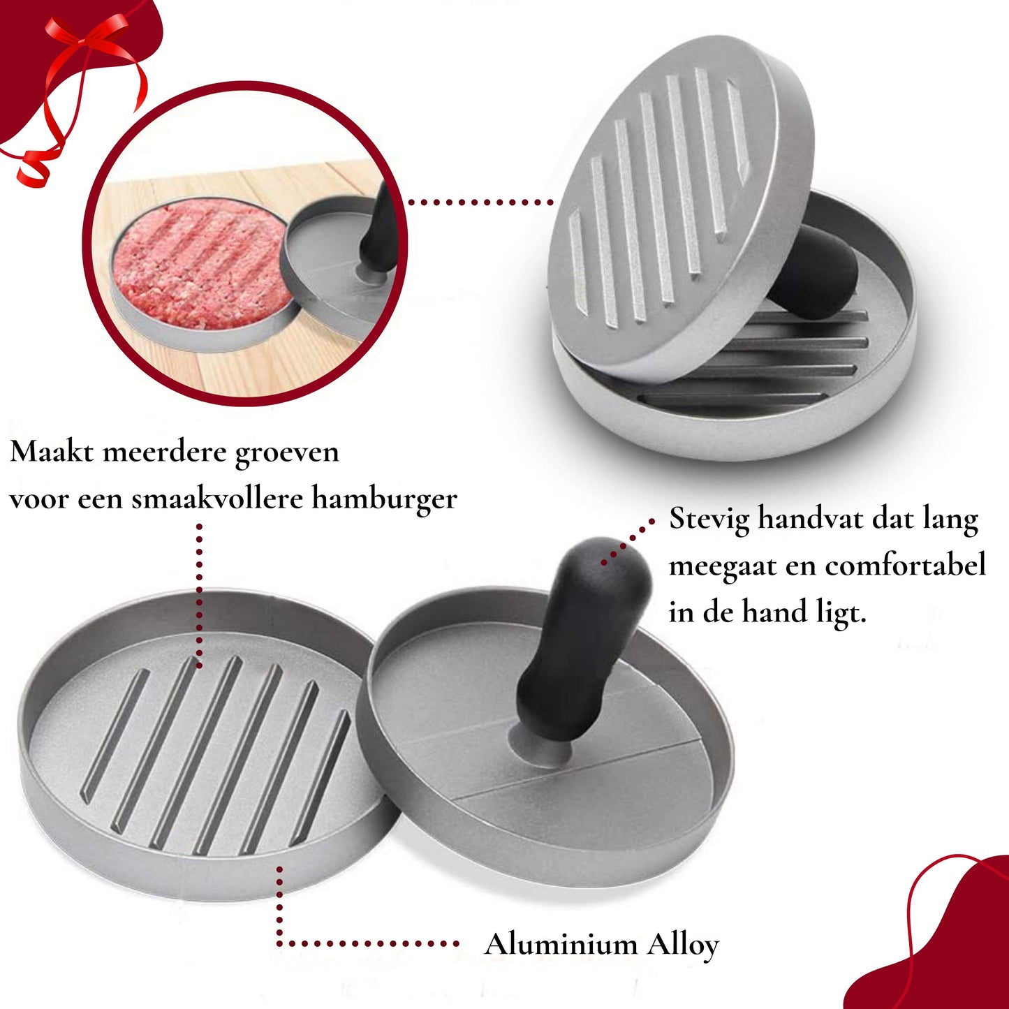 Hamburgerpers-set incl. geschenkverpakking
