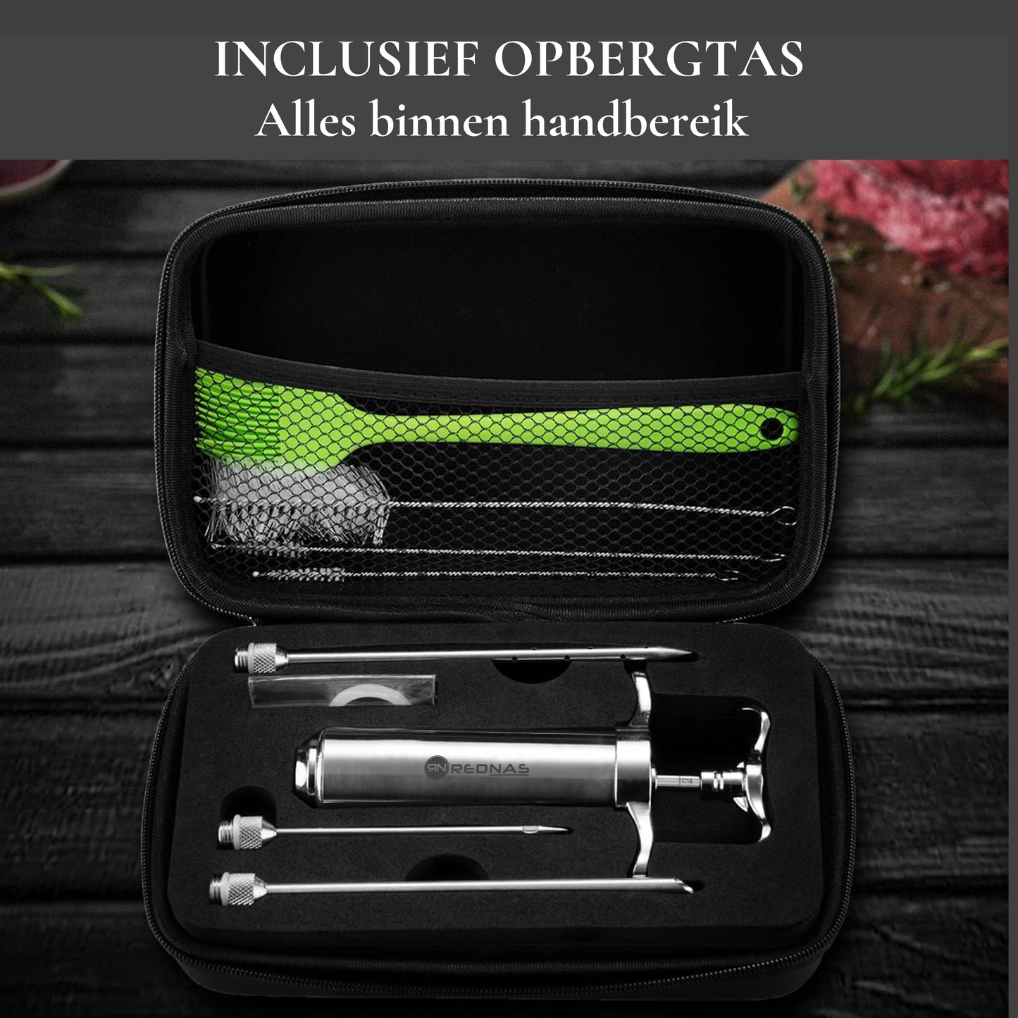 Rednas Marinade Injectiespuit incl. tas