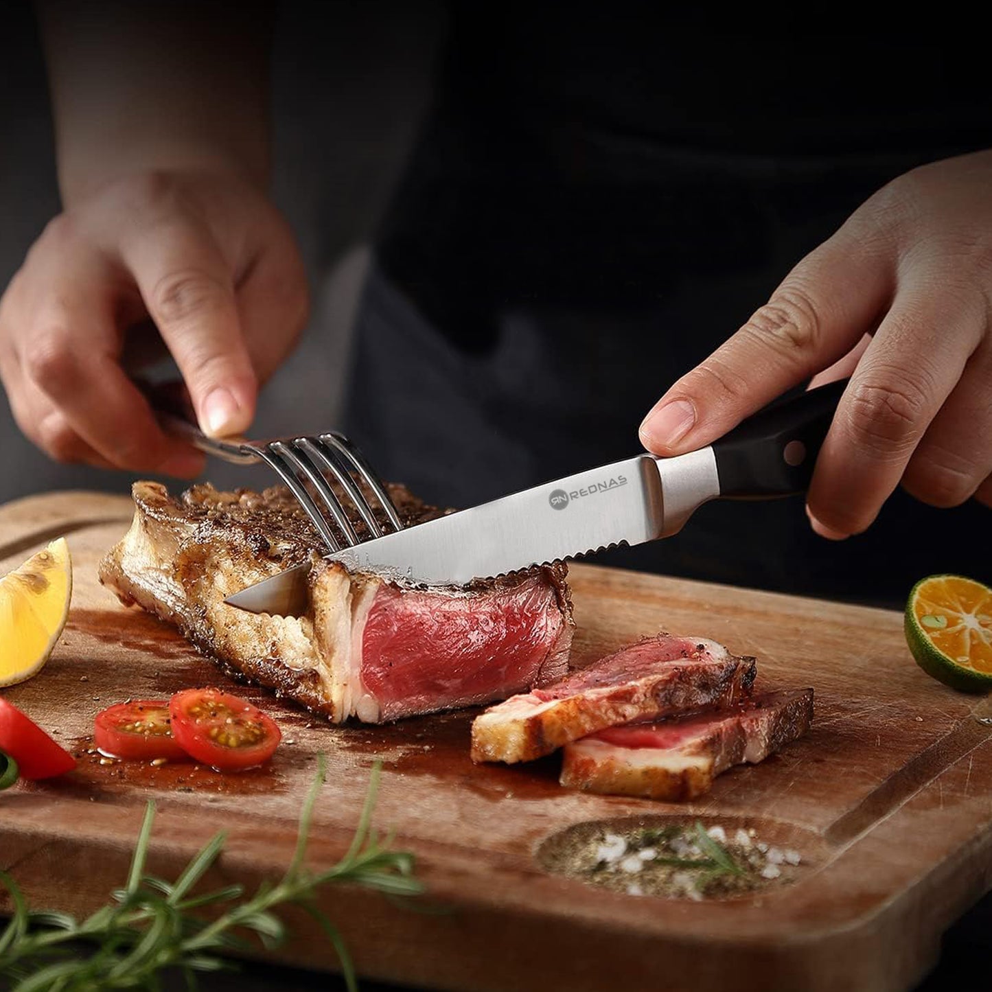 Rednas Steakmessen - incl. Steakmes Beschermers - Luxe Geschenkset