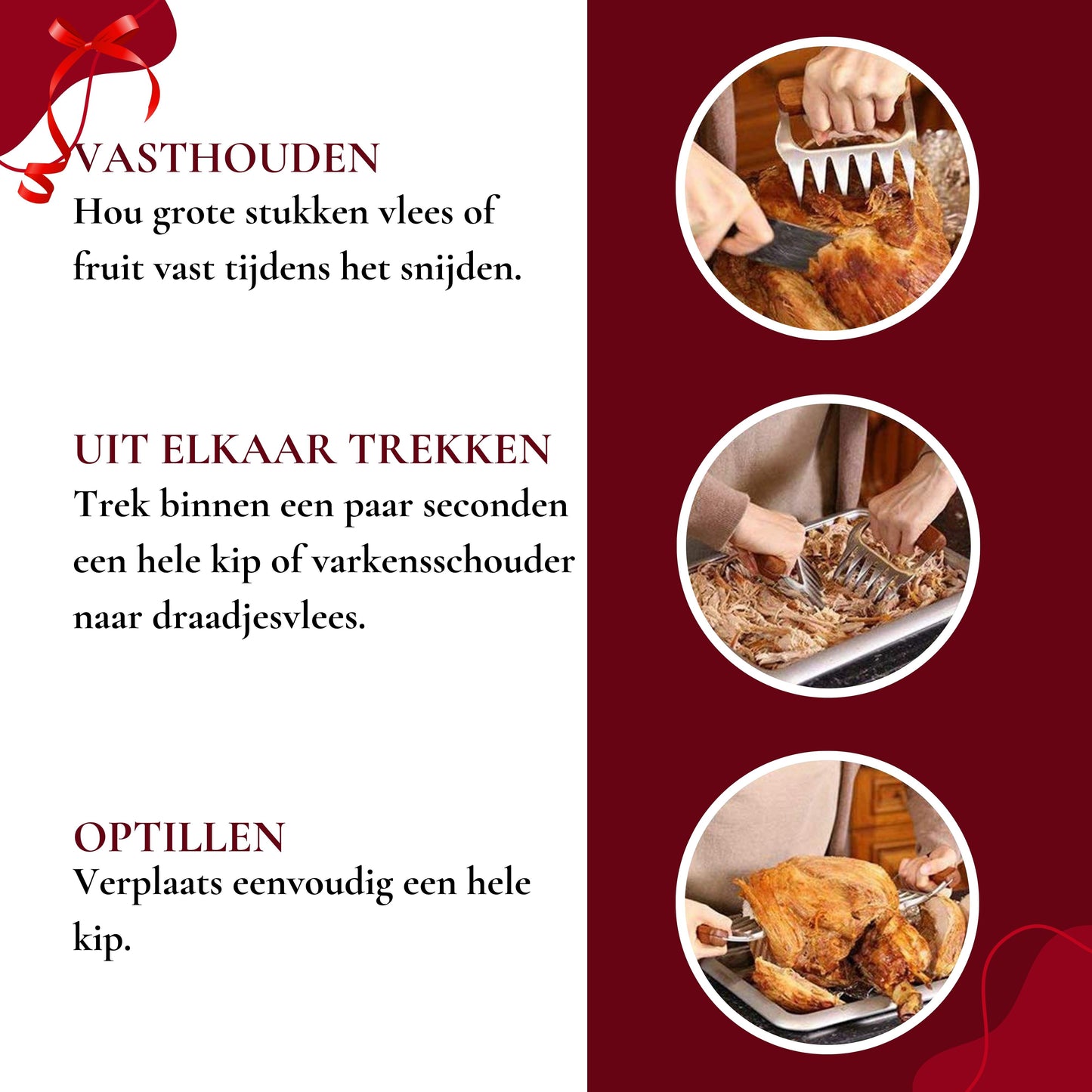 BBQ Handschoenen met Vleesklauwen incl. geschenkverpakking