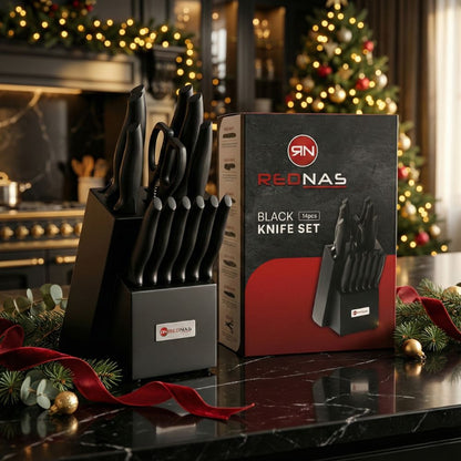 Rednas 14-delige Zwart Messenblok