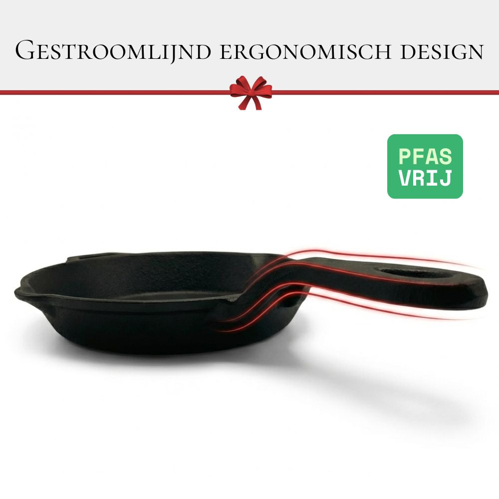 Rednas Gietijzeren Koekenpan Set 3-delig 16cm, 22cm en 28cm