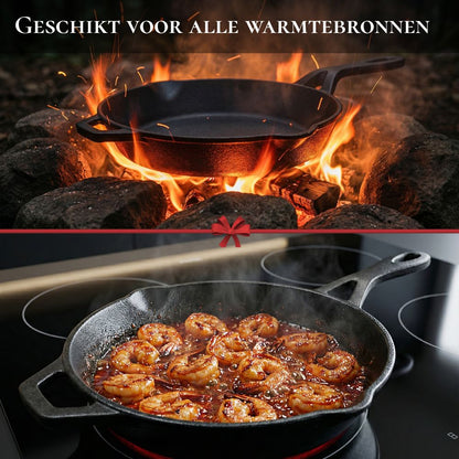 Rednas Gietijzeren Koekenpan Set 3-delig 16cm, 22cm en 28cm