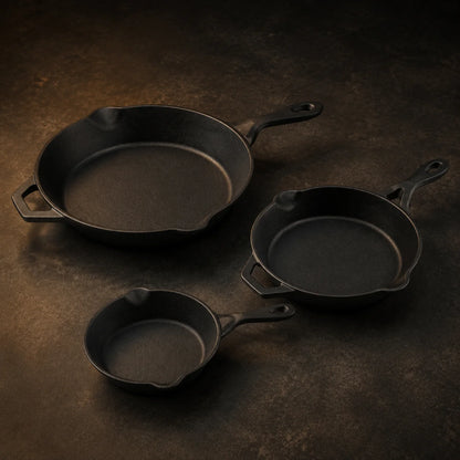 Rednas gietijzeren koekenpannen set 3-delig (16, 22 en 28 cm) — productfoto 2