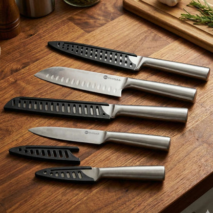 Rednas RVS Messenset met Beschermers (5-delig)