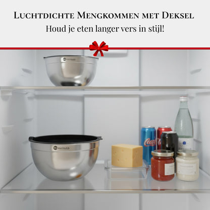 Rednas RVS Mengkommen met Deksel (6-delig)