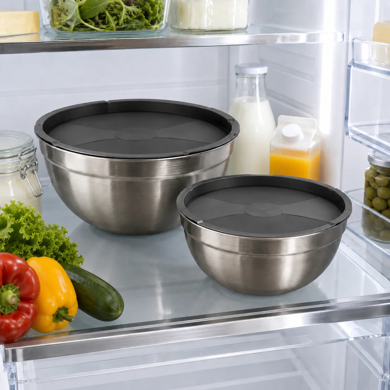Rednas RVS mengkommen met deksel 6-delig — productfoto 5