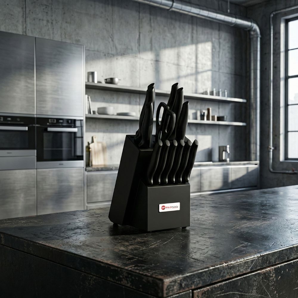 Rednas 14-delige Zwart Messenblok