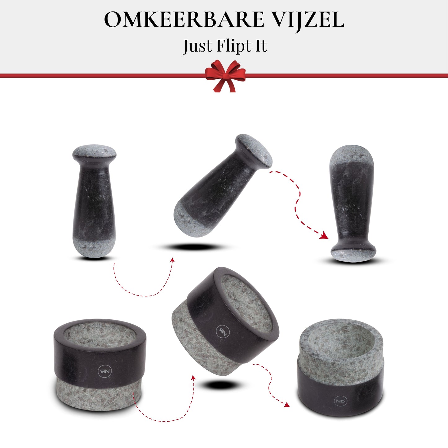 Rednas vijzel en stamper incl. beschermmat