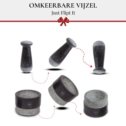 Rednas vijzel en stamper incl. beschermmat