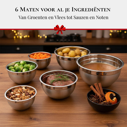 Rednas RVS Mengkommen met Deksel (6-delig)