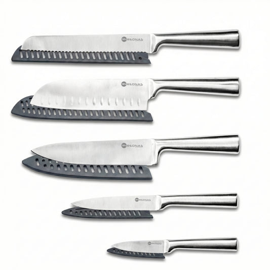 Rednas RVS Messenset met Beschermers (5-delig)