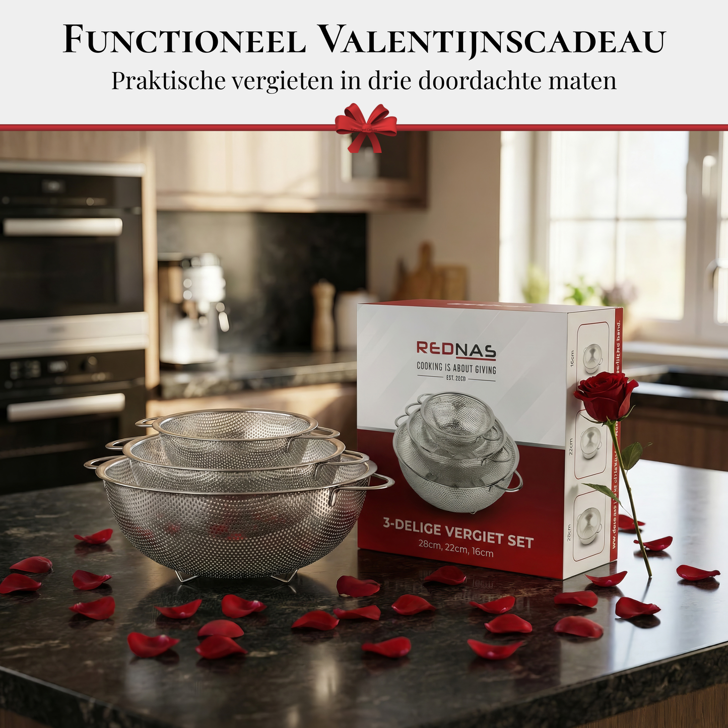 Rednas Vergiet Set 3-delig RVS