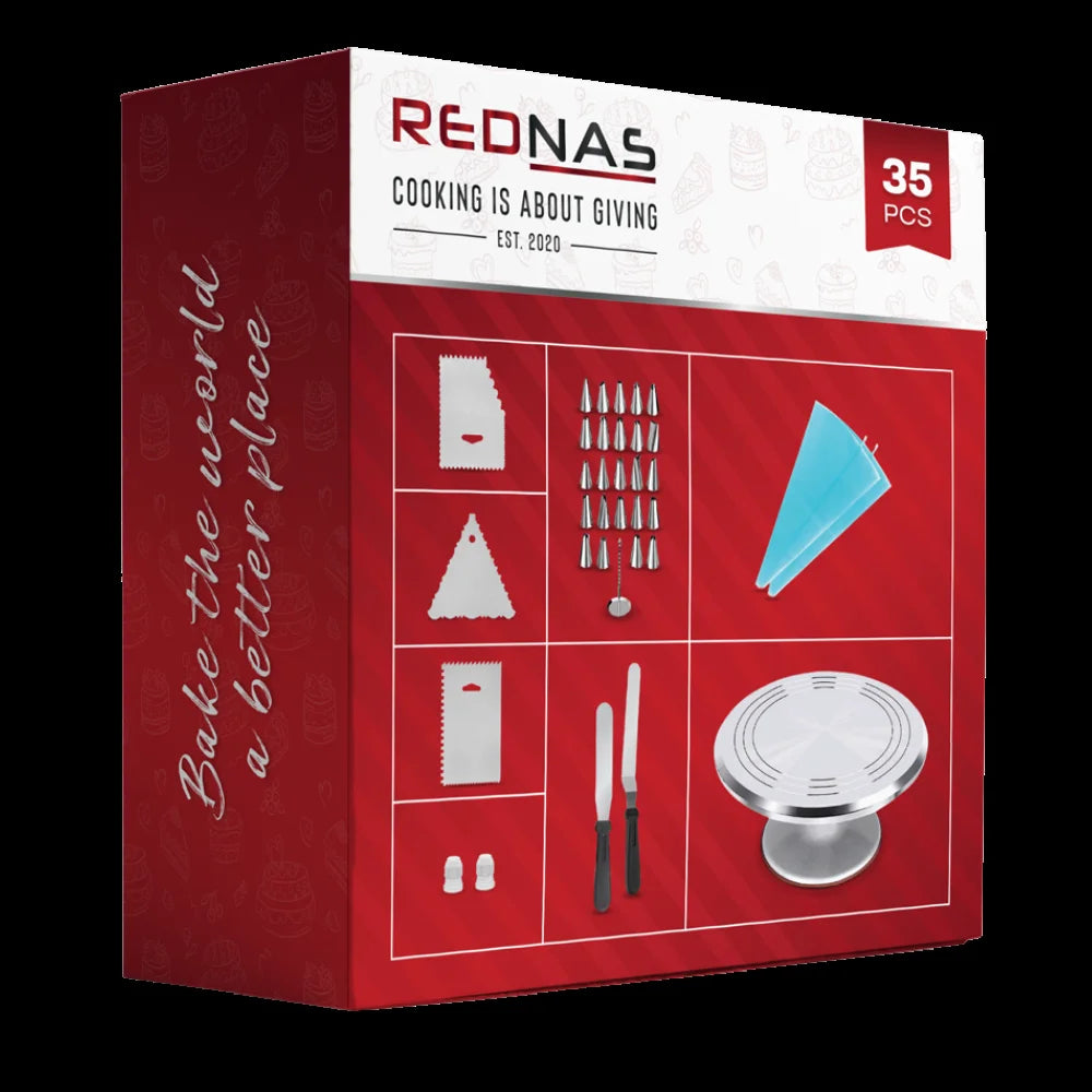 Rednas draaibaar taartplateau met decoratieset 35-delig — productfoto 2