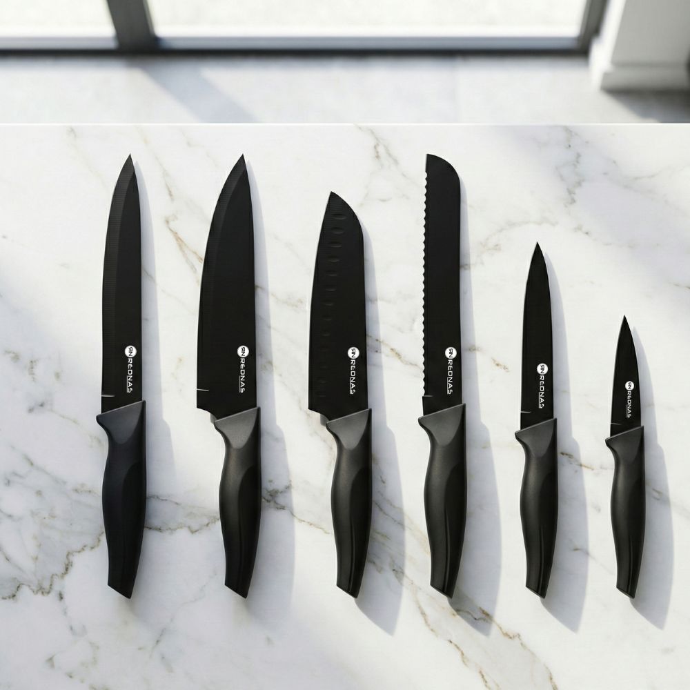 Rednas 14-delige Zwart Messenblok