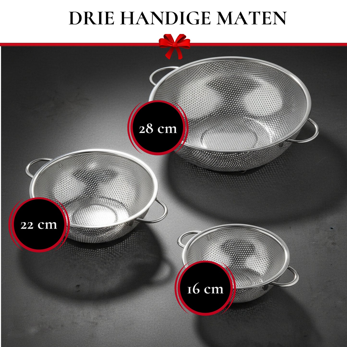 Rednas Vergiet Set 3-delig RVS