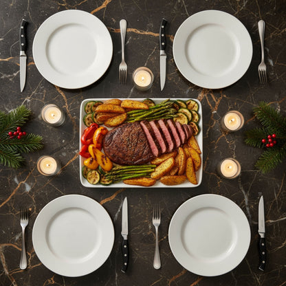 Rednas Steakmessen Set – 6-delige RVS Steakmessen in Luxe Giftbox